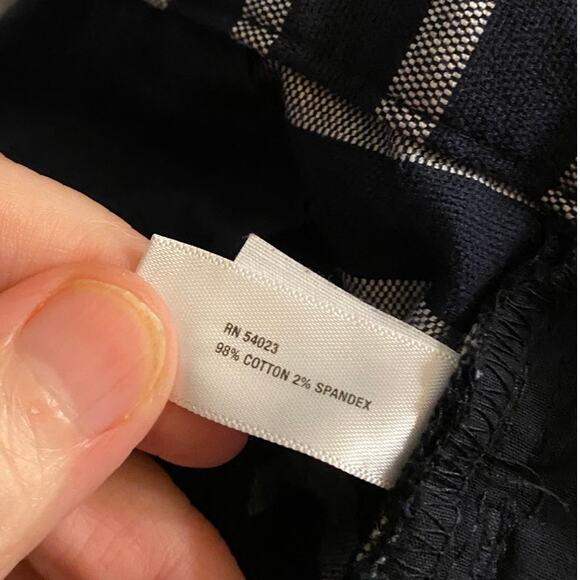 Gap Petite 10P Navy Gray Striped Ankle Pants Stretch Career Casual - Picture 11 of 11